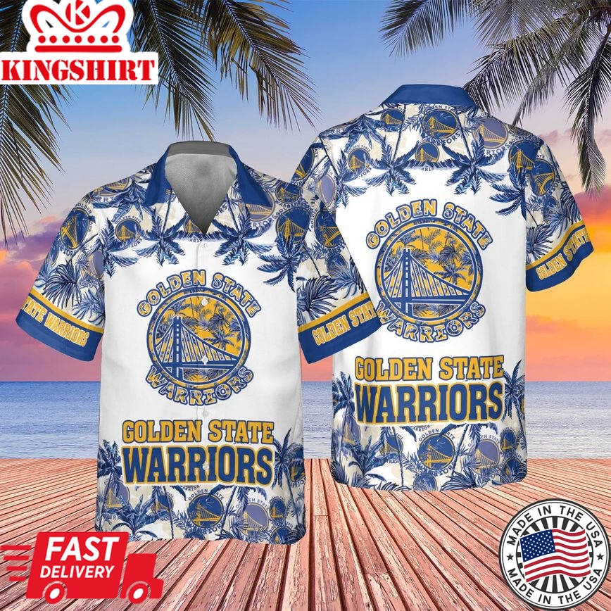 Distinctive Golden State Warriors Inspired Hawaiian Shirt