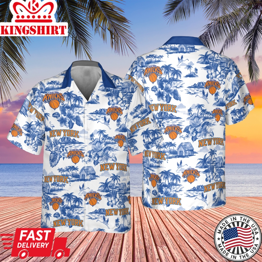 Distinctive New York Knicks Hawaiian Shirt Design