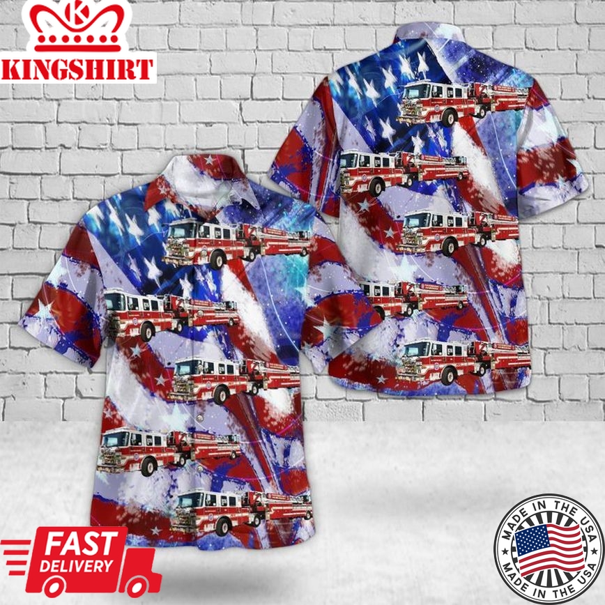 District Heights, Maryland, District Heights Career Fire Station 26, 4Th Of July Trendy Hawaiian Shirt