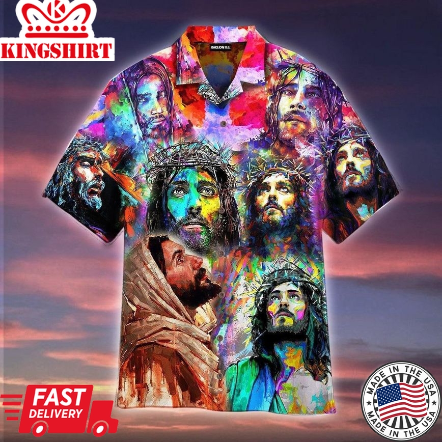 Divine Protection: Jesus Aloha Hawaiian Shirt