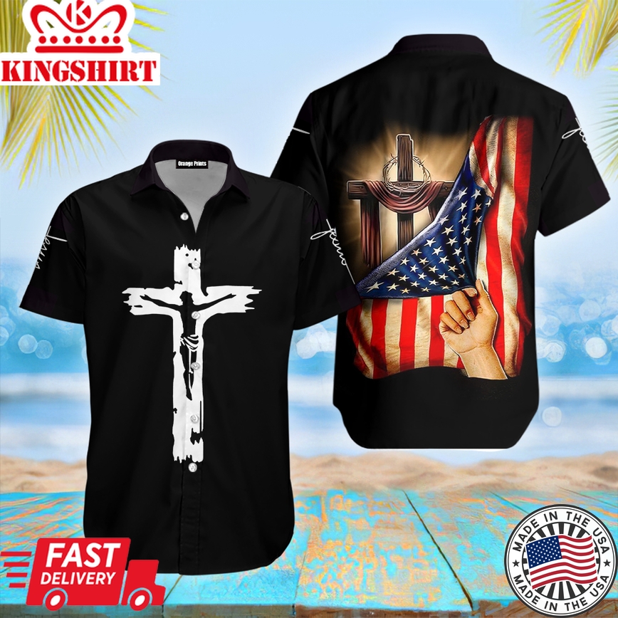 Divine Unity: Jesus One Nation Under God Hawaiian Shirt