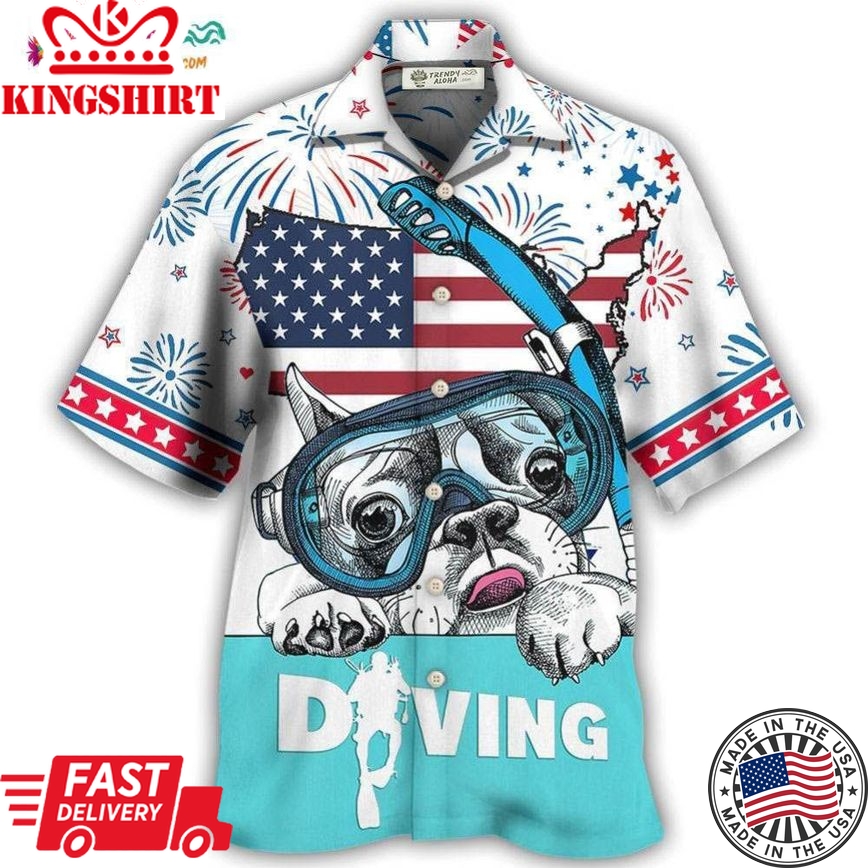 Diving Independence Day America Hawaiian Shirt