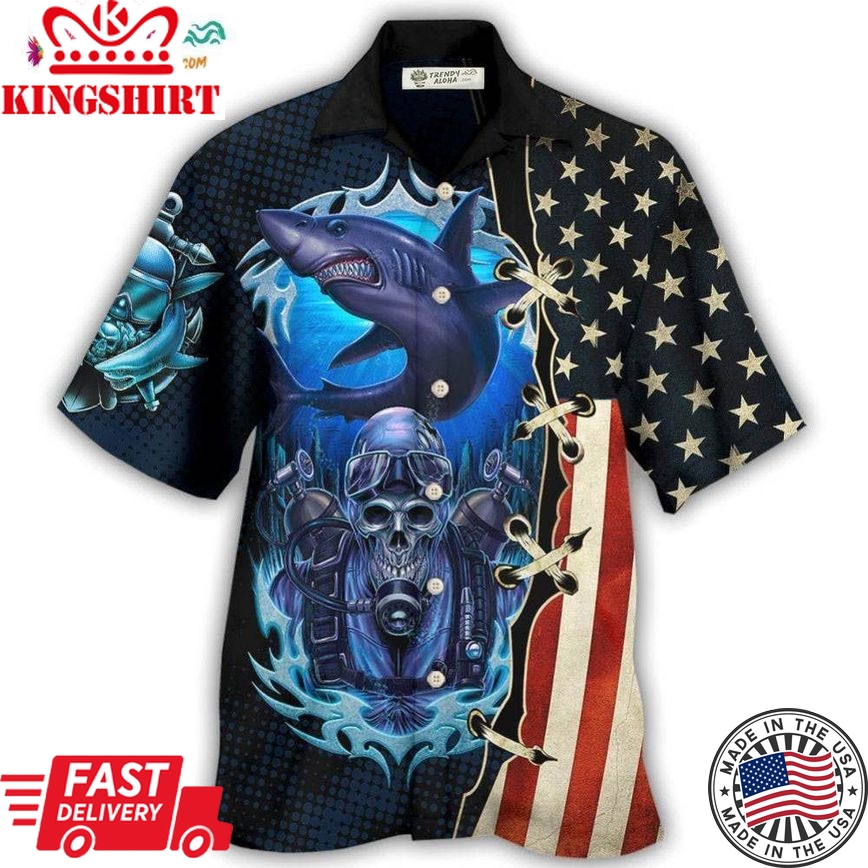 Diving Independence Day Hawaiian Shirt