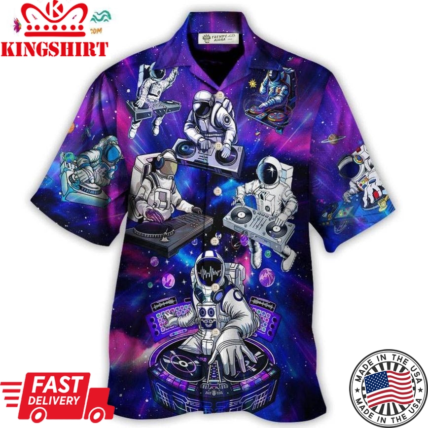 Dj Astronaut Live On Stage Galaxy Hawaiian Shirt