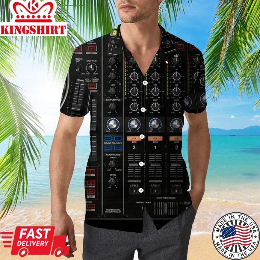 Dj Keyboard Trendy Hawaiian Shirt