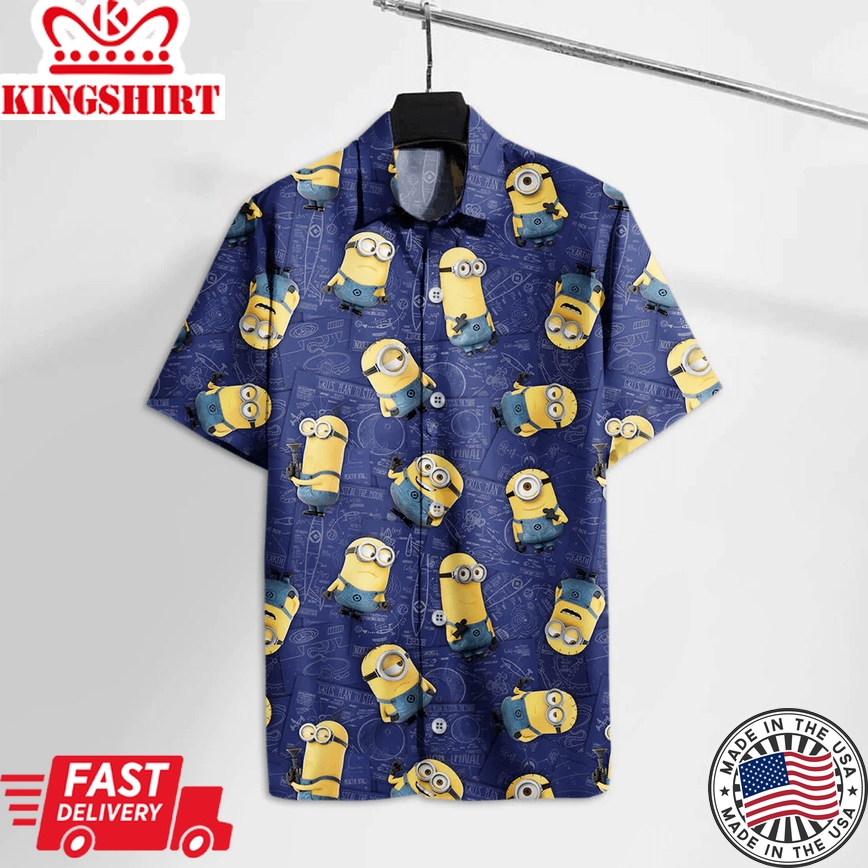 Dm Trendy Hawaiian Shirt Dm Mini Kevin Stuart And Bob Hawaii Tshirt Awesome Minions Aloha Shirt 2022