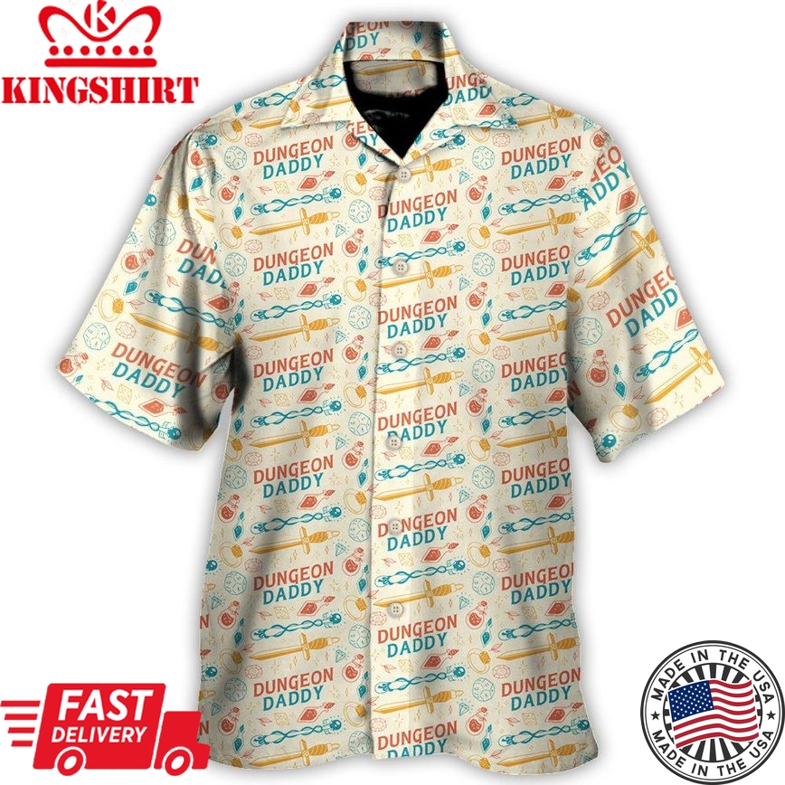 Dnd Dungeon Daddy Pattern - Hawaiian Shirt