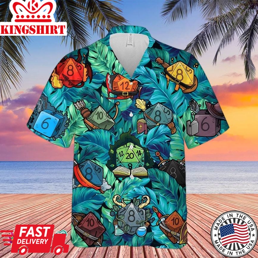 Dnd Hawaiian Shirt - Dragon Print, A Bold And Powerful Statement Piece