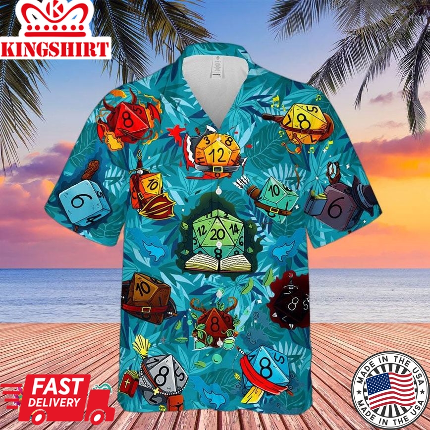 Dnd Hawaiian Shirt - Dungeon Master Button Up, Make A Statement At Your Next Game Night