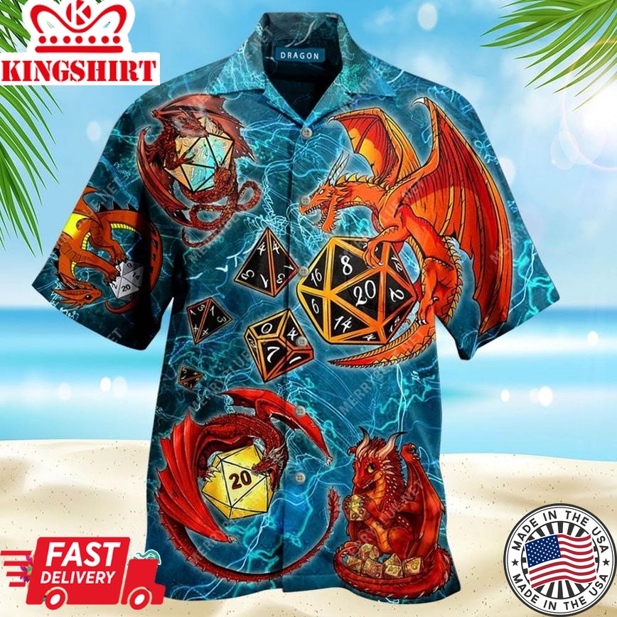 Dnd Hawaiian Shirt - Vibrant Dungeons And Dragons Print, Wear Your Passion On Your Sleeve