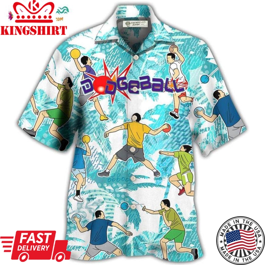 Dodgeball Ball Games Tropical Life Hawaiian Shirt