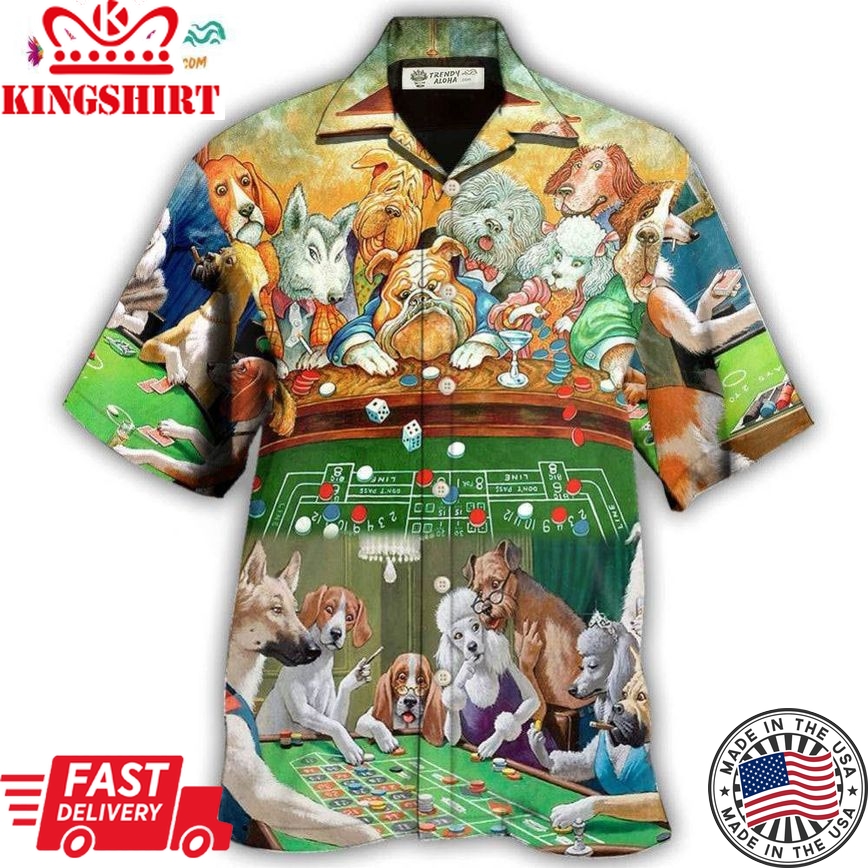 Dog Casino Play So Many Funny Hawaiian Shirt