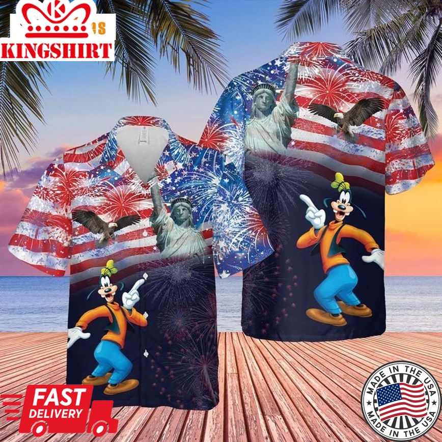 Dog Disney Us Flag Fireworks, Classy Trendy Hawaiian Shirt Perfect Gifts For Your Loved Ones