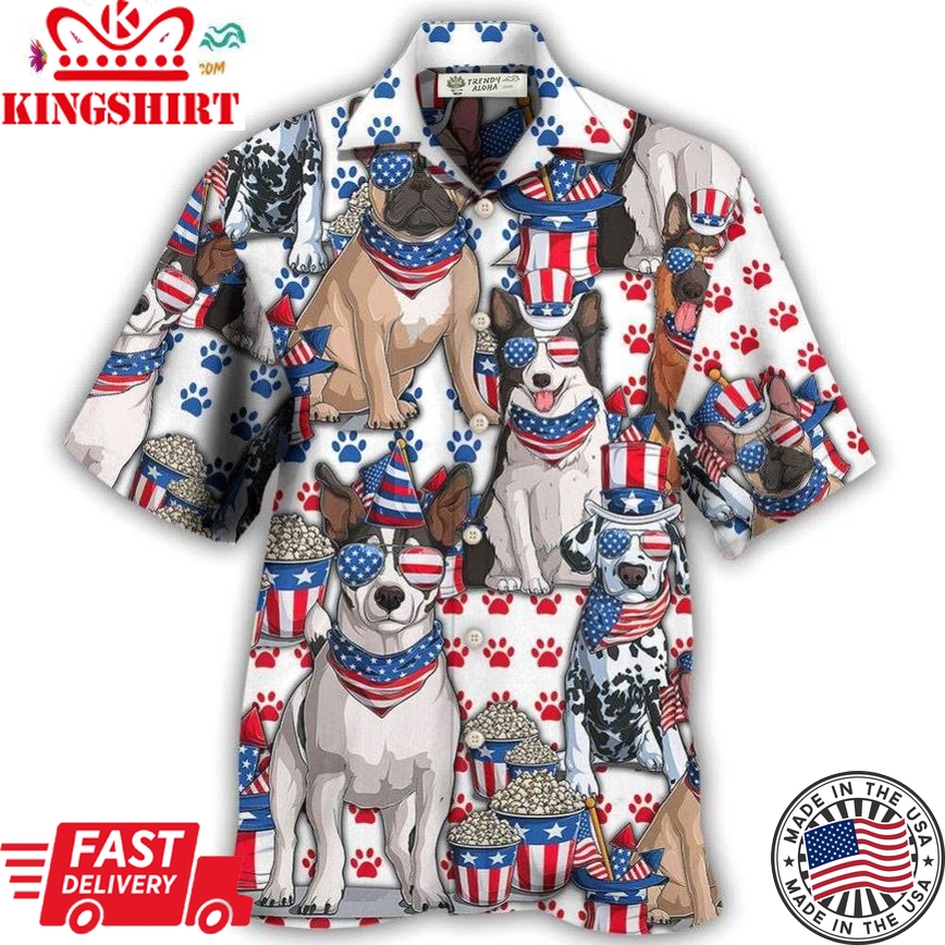 Dog Independence Day Dogs Hawaiian Shirt