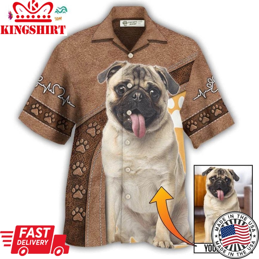 Dog Paw My Lovely Dog Classic Custom Photo Personalized Hawaiian Shirt