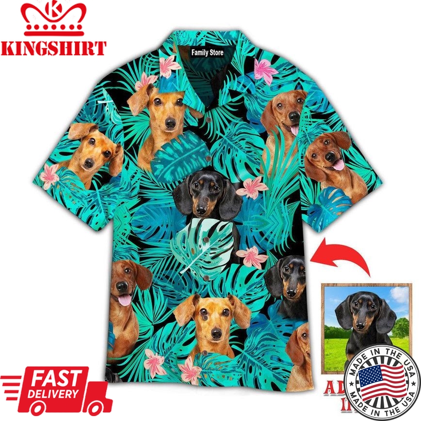 Dogs Tropical Custom Hawaiian Shirt