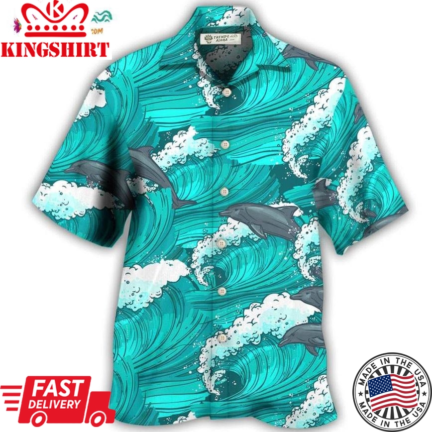 Dolphin Loves Fresh Ocean And Summer Hawaiian Shirt