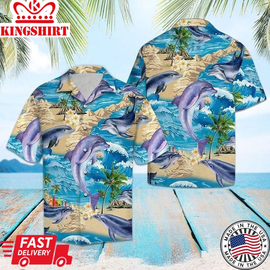 Dolphin Trendy Hawaiian Shirt