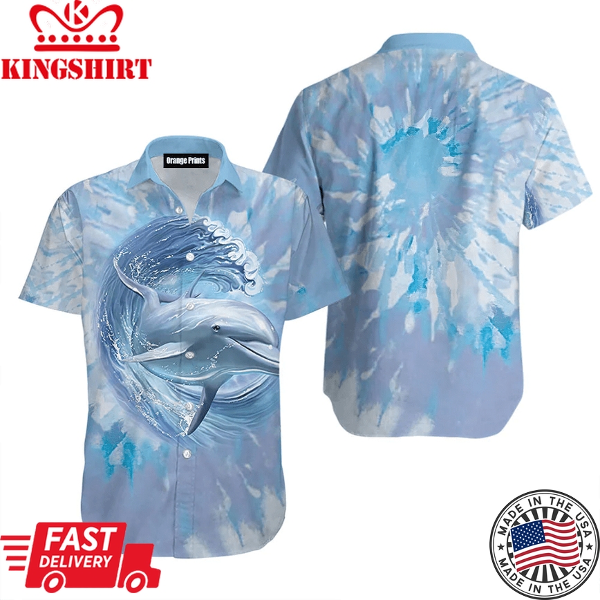 Dolphin Trendy Hawaiian Shirt Aloha Shirt