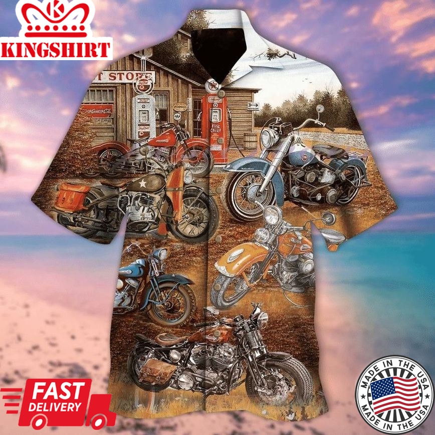 Don?T Touch My Bike Trendy Hawaiian Shirt For