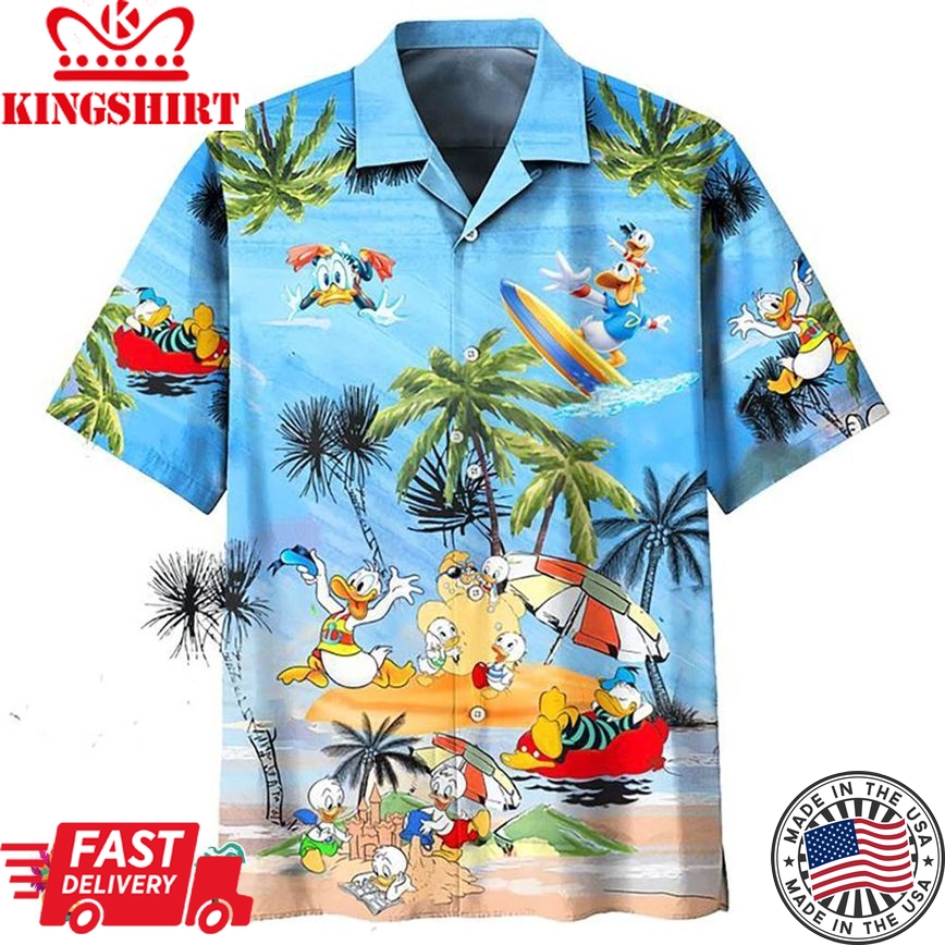 Donald Duck Aloha Shirt For The Whole Family - Quack Up Your Summer Style