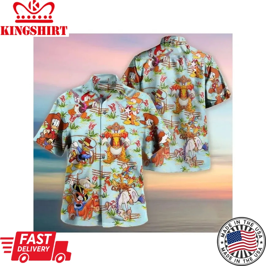 Donald Duck Summer Vacation Trendy Hawaiian Shirt