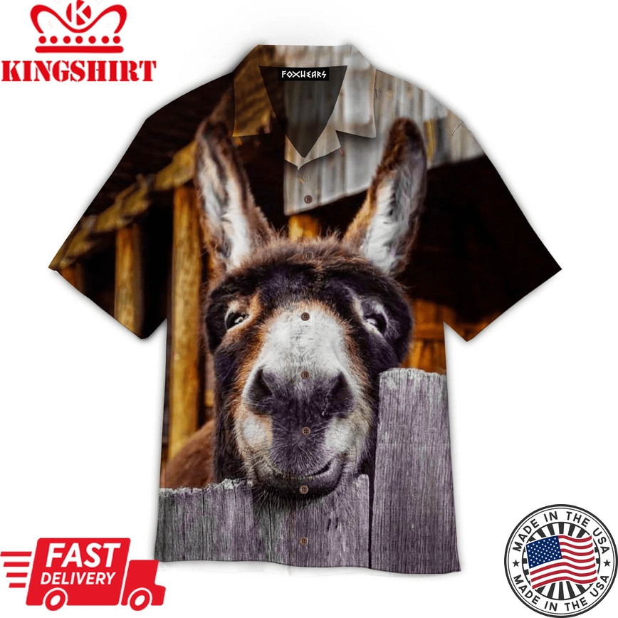 Donkey Trendy Hawaiian Shirt Aloha Shirt