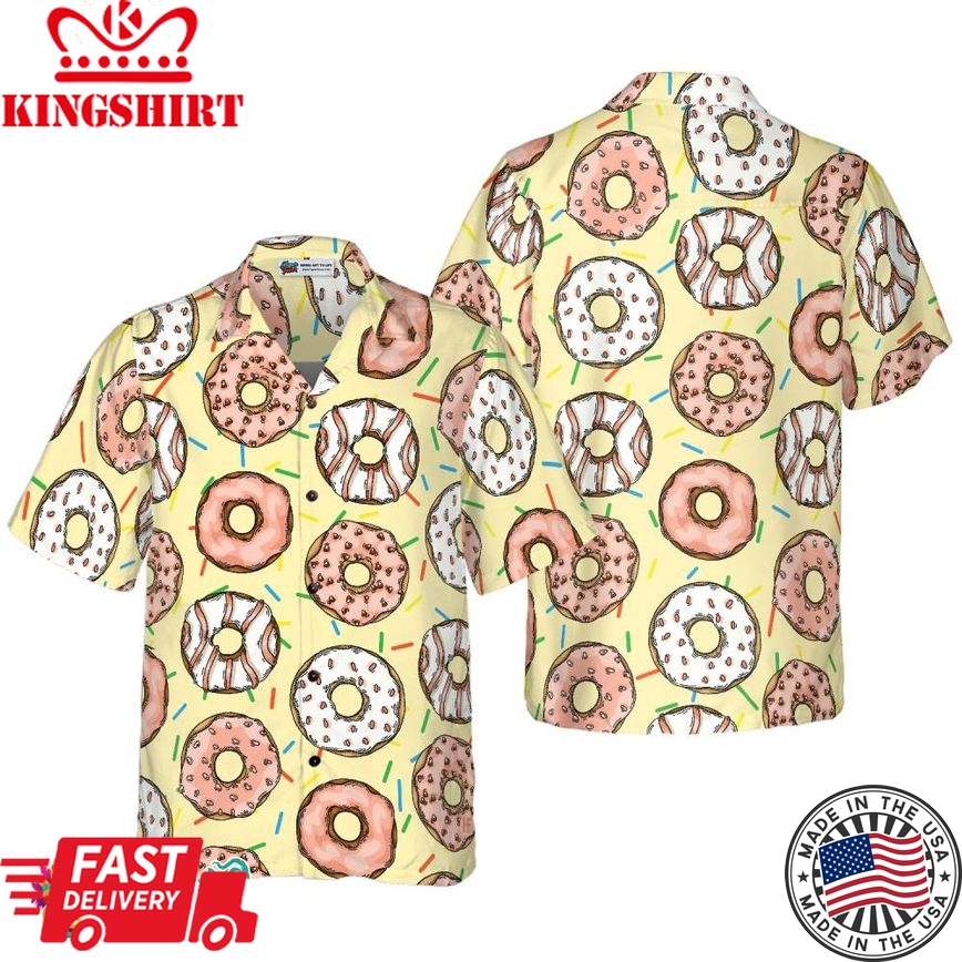 Donut Is My Life Shirt For Men Hawaiian Shirt