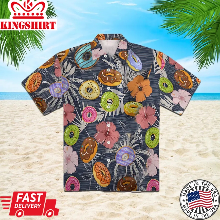 Donuts Trendy Hawaiian Shirt Aloha Shirt