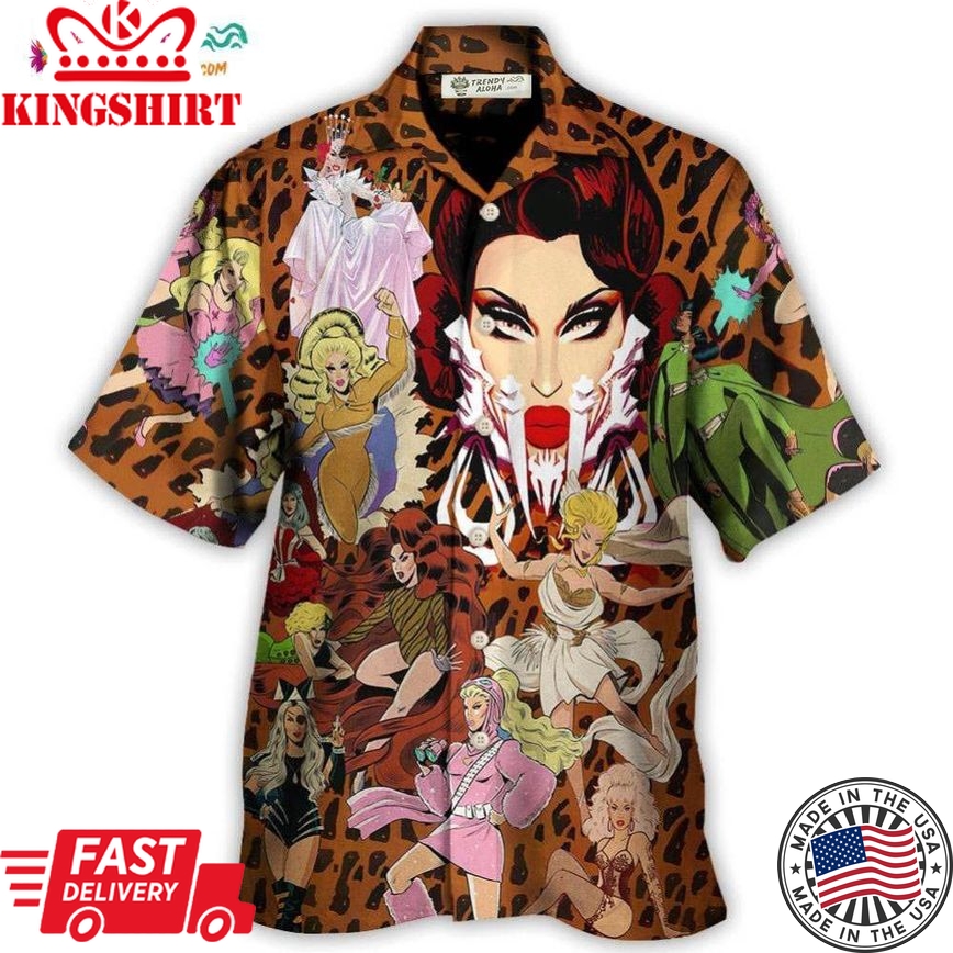 Drag Queen Born To Be Queen Hawaiian Shirt