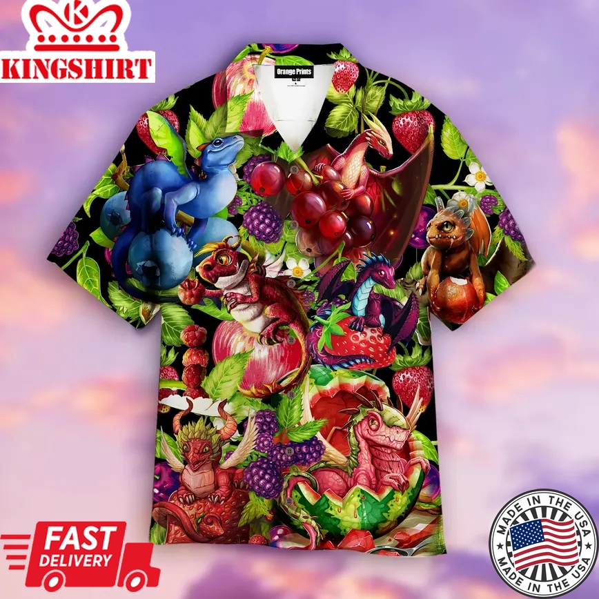 Dragon Fruit Strawberry Love Life Trendy Hawaiian Shirt For