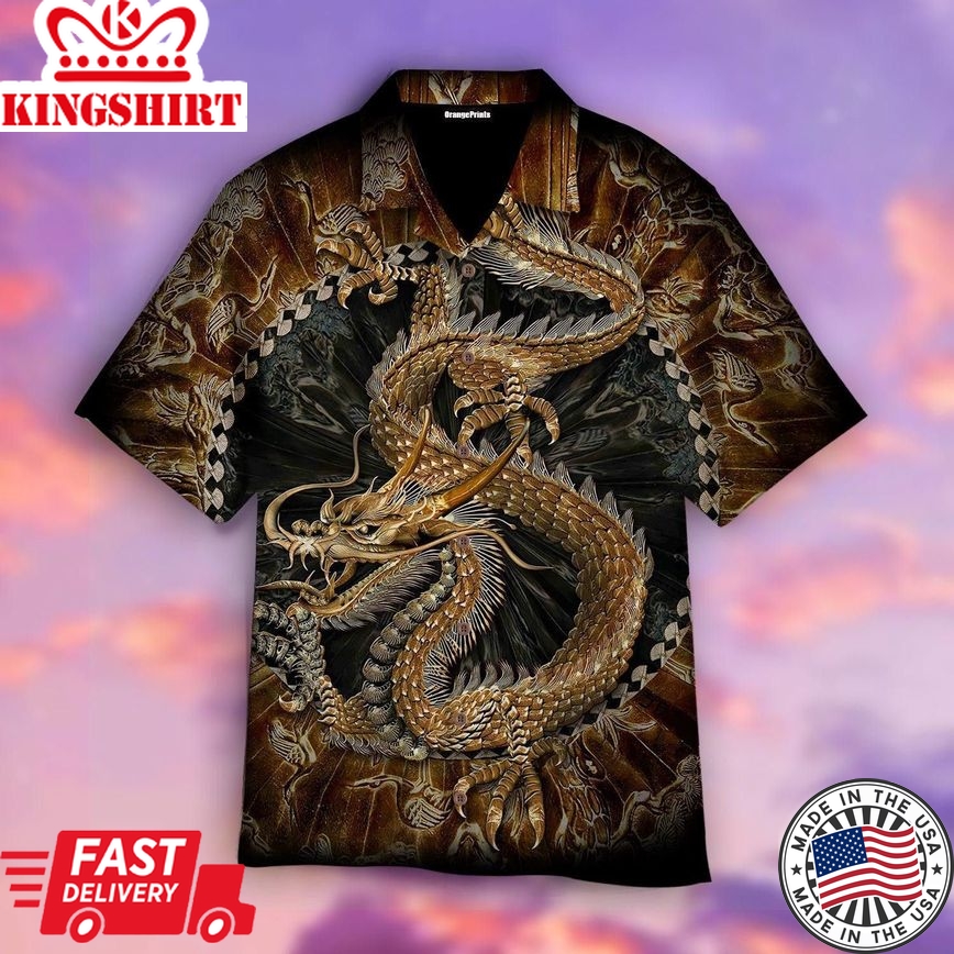 Dragon In Chinese Trendy Hawaiian Shirt For