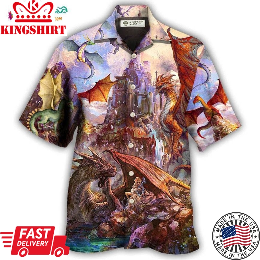 Dragon Life Lover Art Style Hawaiian Shirt