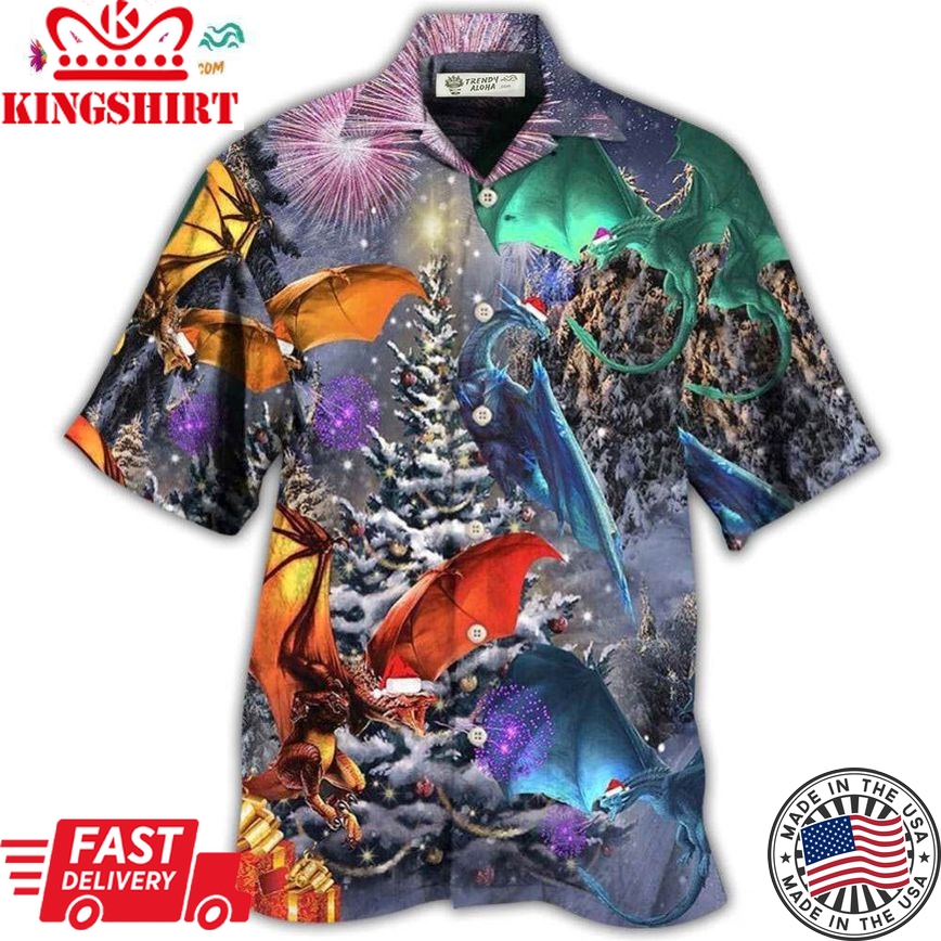 Dragon Merry Xmas Love Life Love Winter Hawaiian Shirt