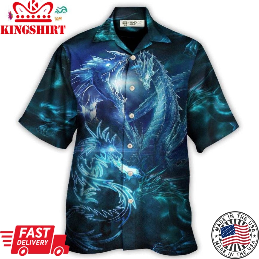 Dragon Neon Lighting Bright Led Hawaiian Shirt