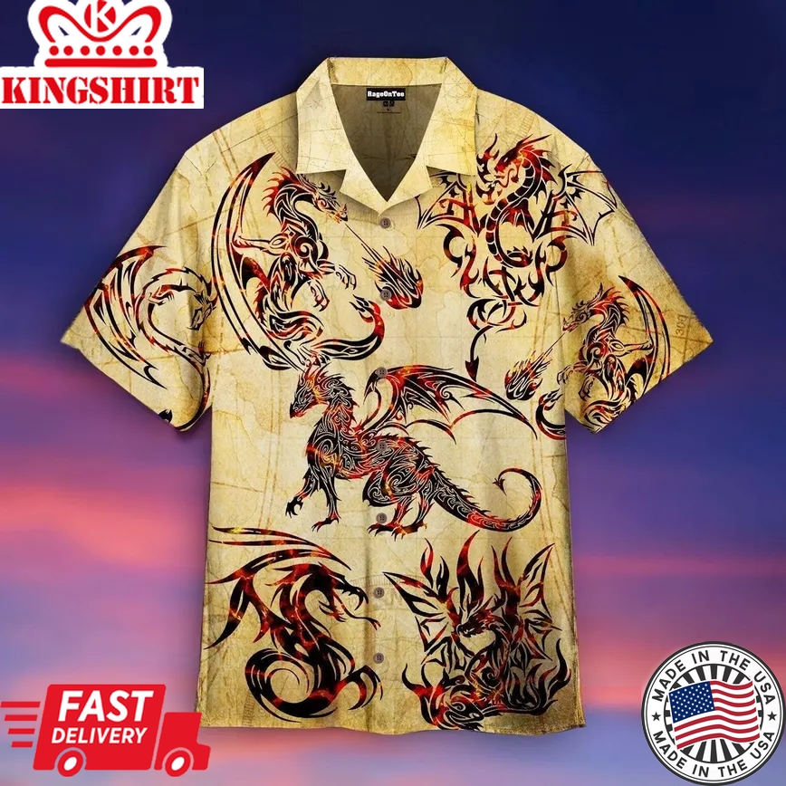 Dragon Trendy Hawaiian Shirt