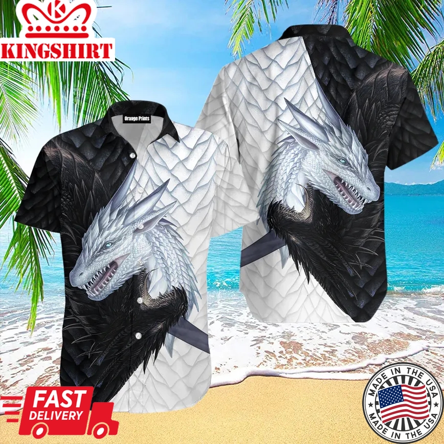 Dragon Yin Yang Trendy Hawaiian Shirt For