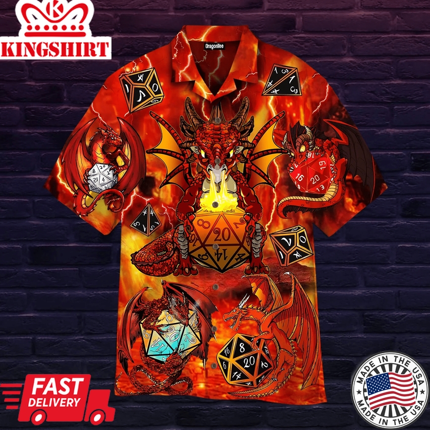 Dragons Dice Trendy Hawaiian Shirt Aloha Shirt