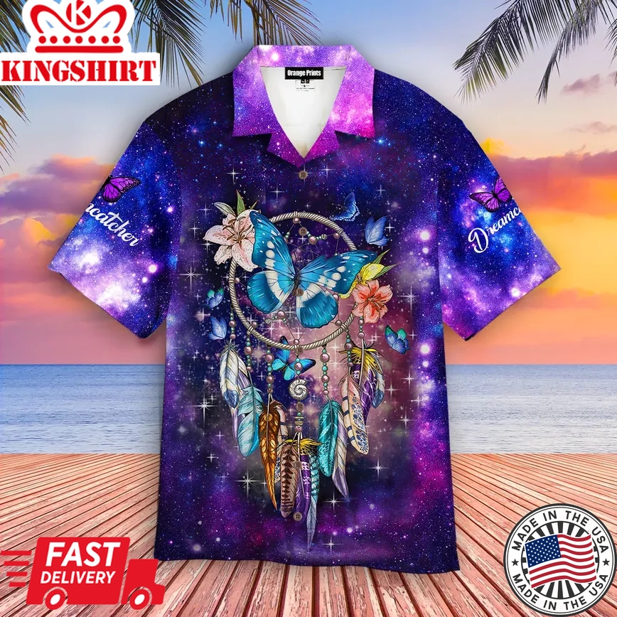 Dreamcatcher Butterfly Art Trendy Hawaiian Shirt For