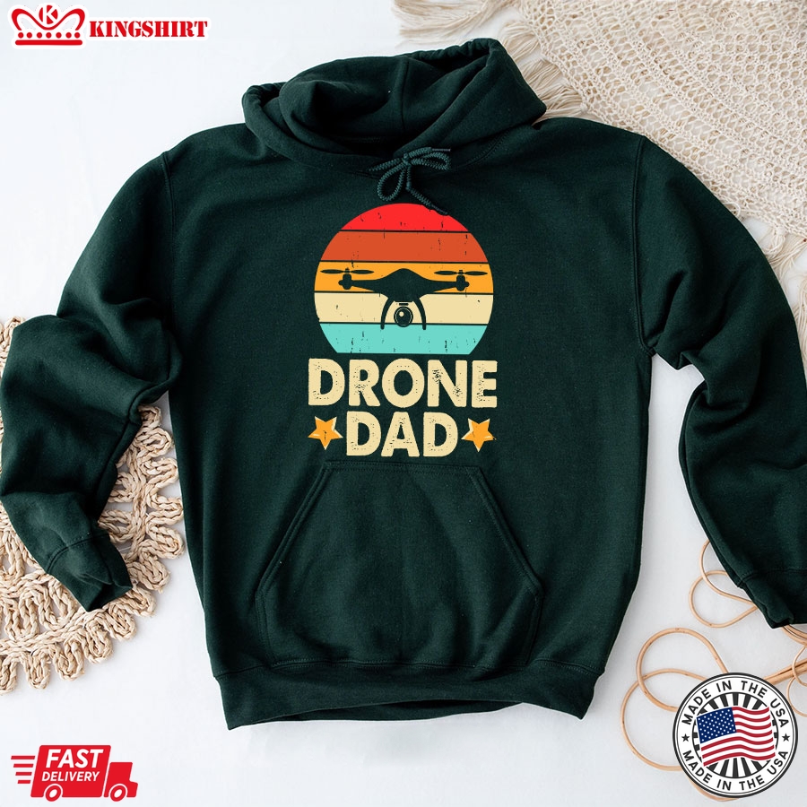 Drone Dad Vintage Funny Drone Lover Father's Day Hoodie