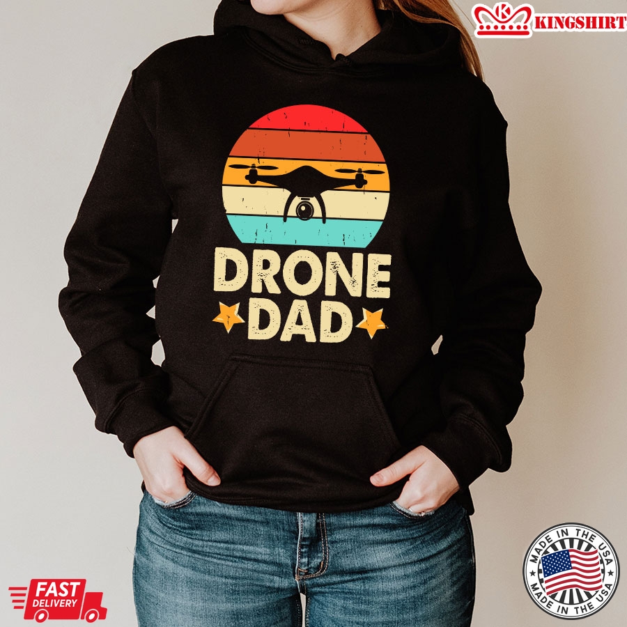 Drone Dad Vintage Funny Drone Lover Father's Day Hoodie