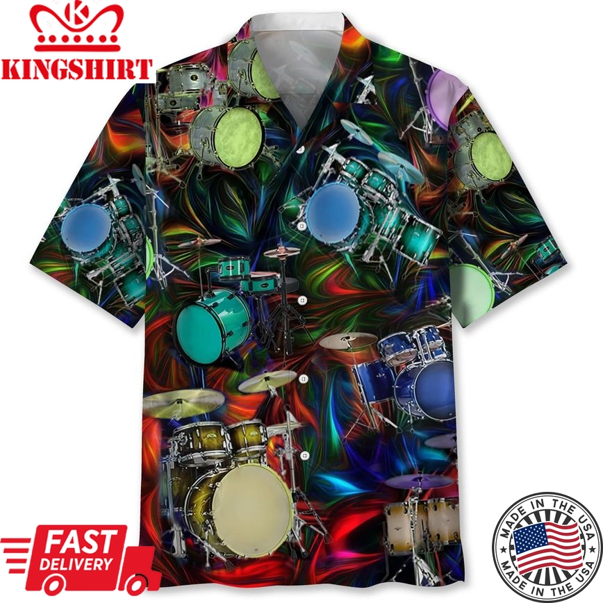 Drum Light Trendy Hawaiian Shirt