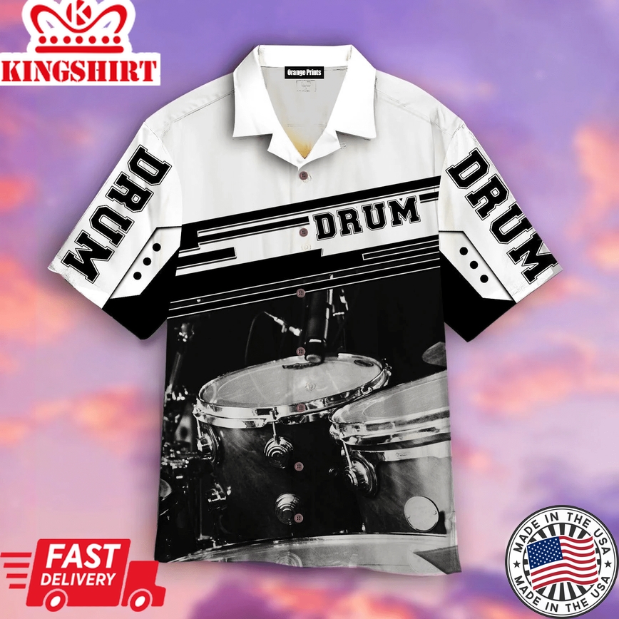 Drum Music Trendy Hawaiian Shirt For