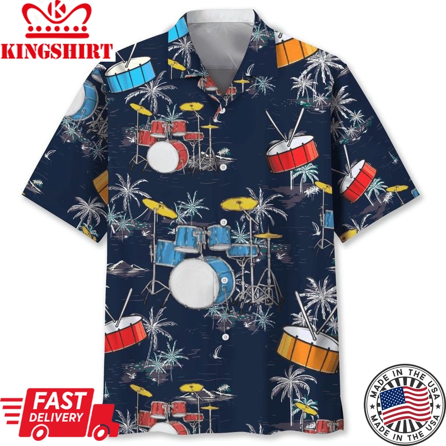 Drum Nature Beach Trendy Hawaiian Shirt