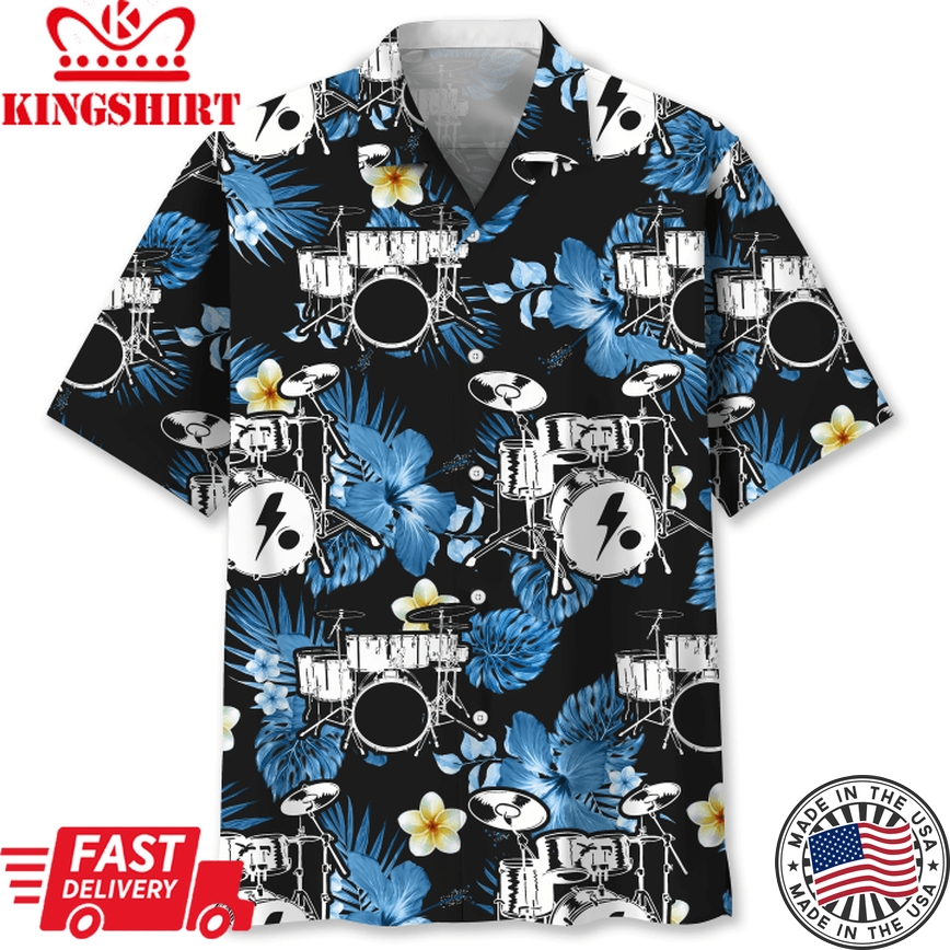 Drum Nature Trendy Hawaiian Shirt: Rhythm of the Wild