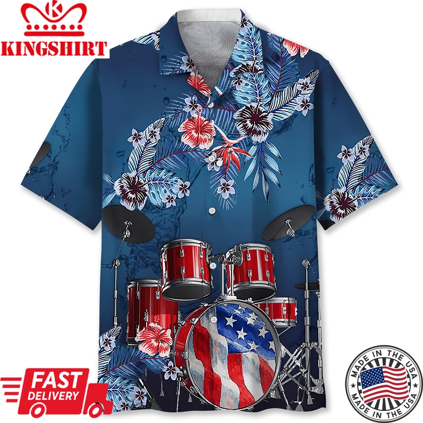 Drum Usa Trendy Hawaiian Shirt