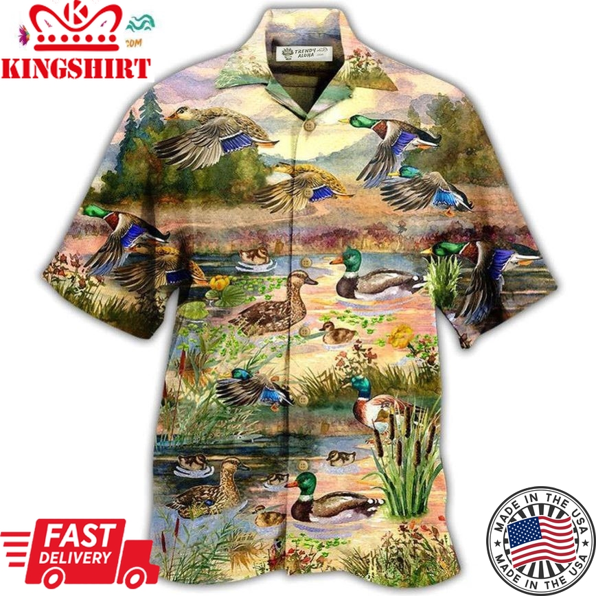 Duck Love Beautiful Sky Hawaiian Shirt