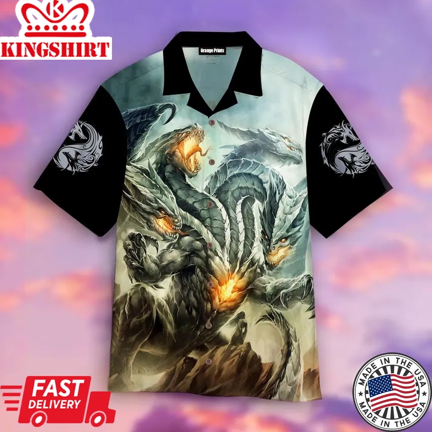 Dungeon Dragon Trendy Hawaiian Shirt For