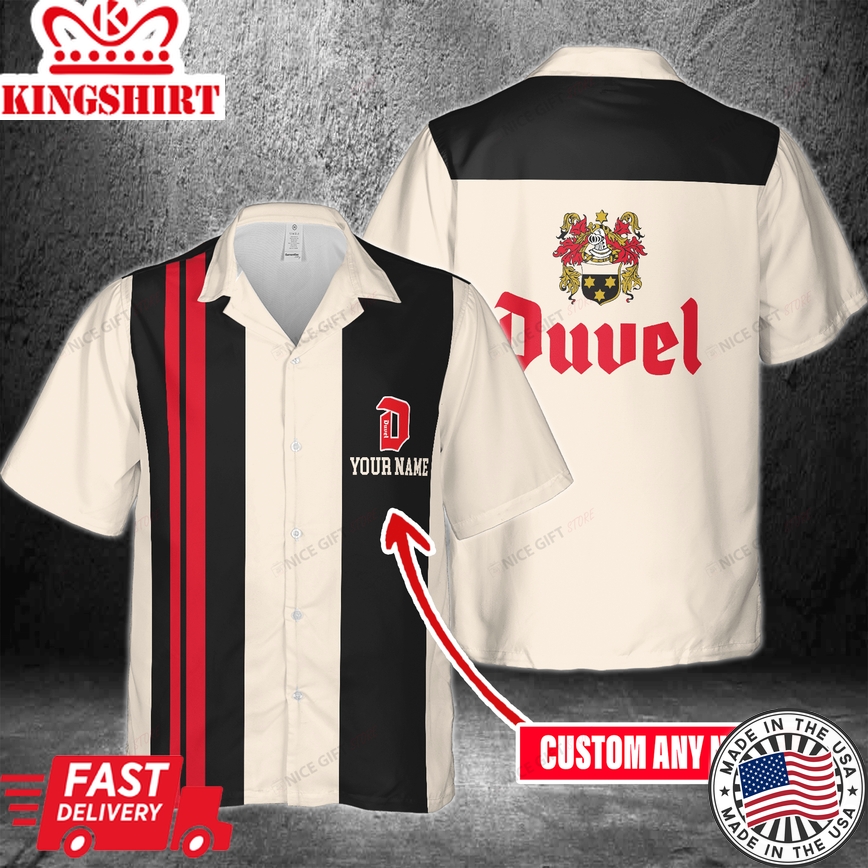 Duvel Beer Custom Named Tropical Hawaiian Shirt