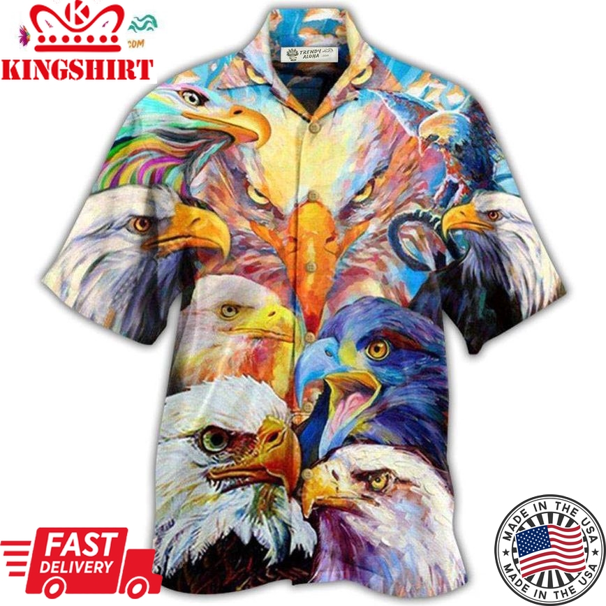 Eagle Colorful Eagles Hawaiian Shirt